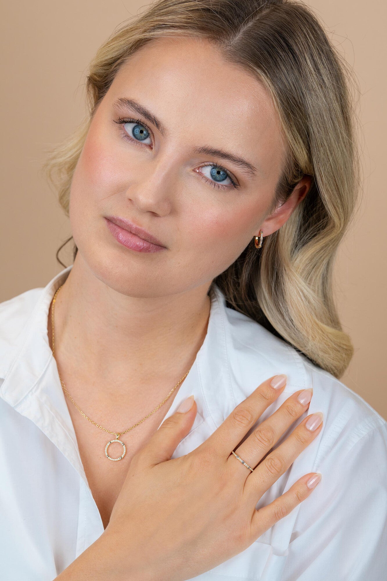 ZINZI Verguld Zilveren Ring met Witte Zirkonia ZIR2814