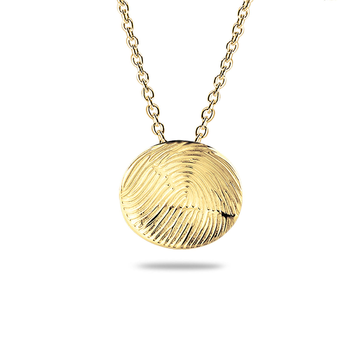 See You Organische vingerafdrukmunt in goud met ketting – 405 – afbeelding 1