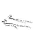ZINZI zilveren multi-look oorstekers met bungelende paperclip schakels 65mm ZIO2709 - PansiteNederland.nl