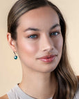 Zinzi 27mm zilveren oorhangers met beads blauw ZIO266B - PansiteNederland.nl