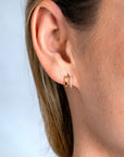Zinzi Gold 14 krt gouden fantasie oorstekers 10mm met multi-look uitstraling, 5mm breed ZGO382