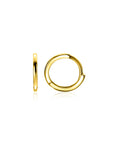 ZINZI Gold 14 karaat gouden oorringen met luxe scharniersluiting 10 x 1,2mm ZGO523