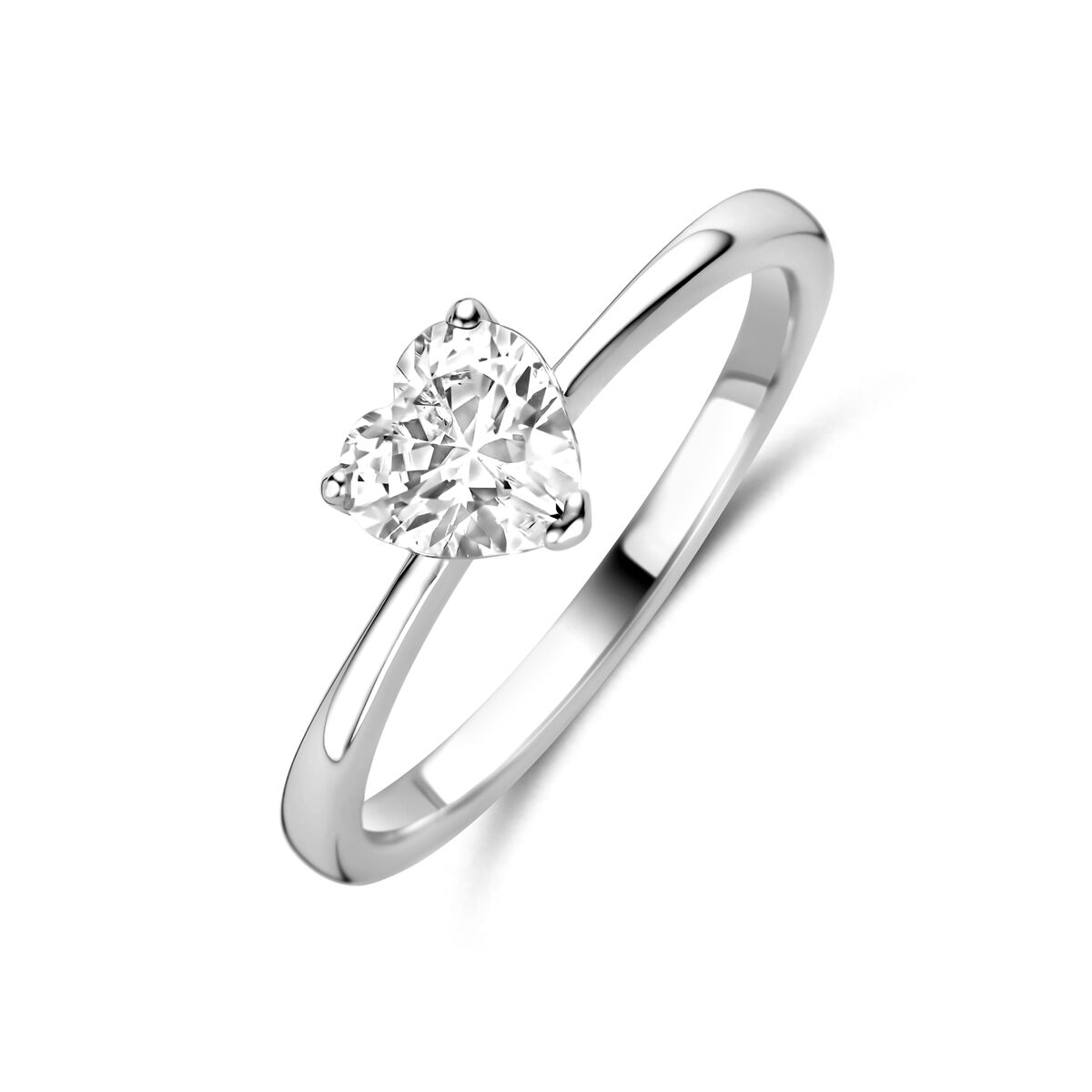 Fantasy Collection Ring zirkonia hartje zilver