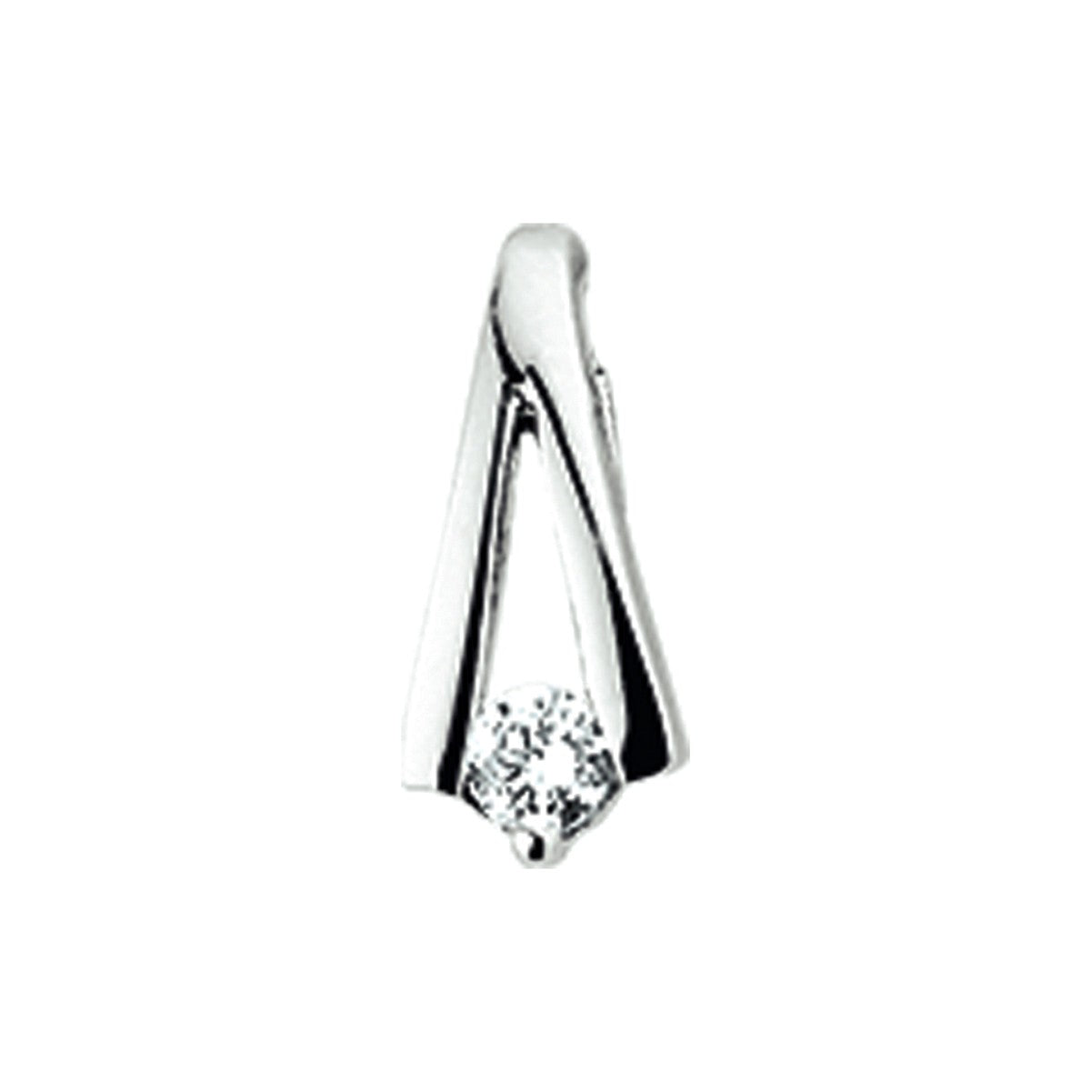 14K witgoud hanger diamant 0.05ct h p1 4100209 - PansiteNederland.nl