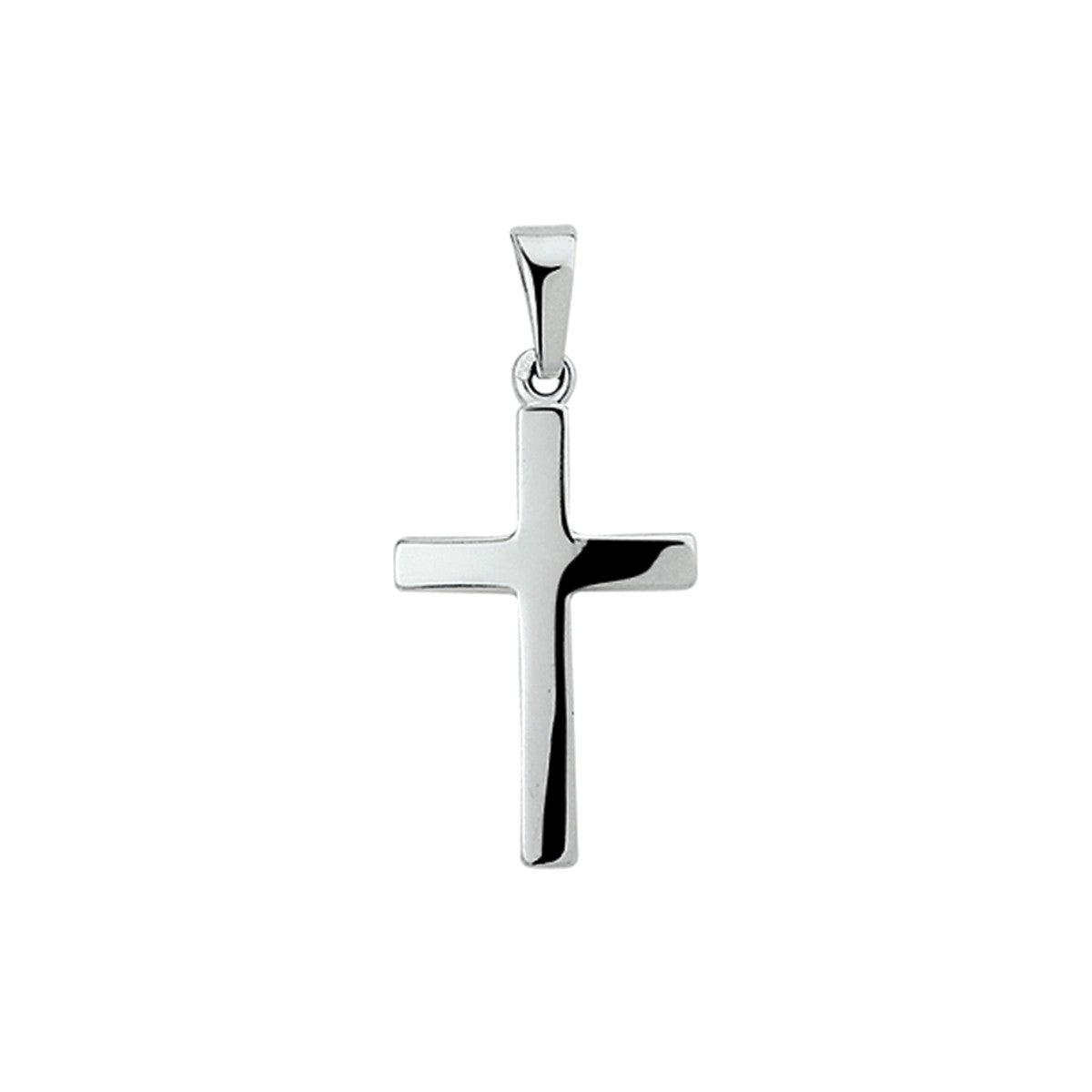 14K witgoud hanger kruis massief 4100695 - PansiteNederland.nl