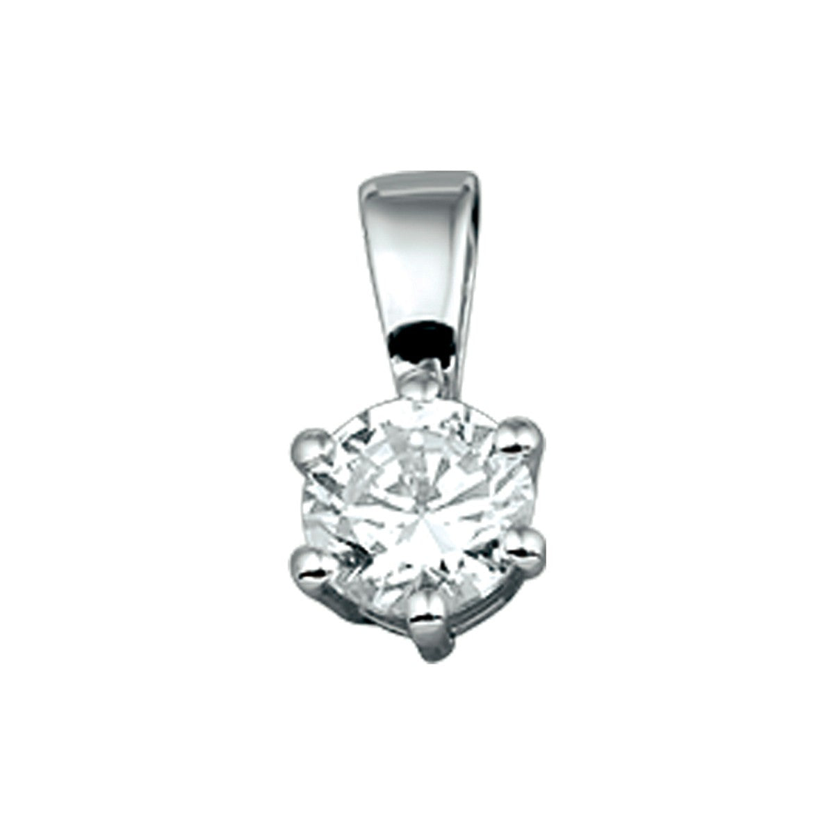 14K witgoud hanger zirkonia 5,0 mm 4100759 - PansiteNederland.nl
