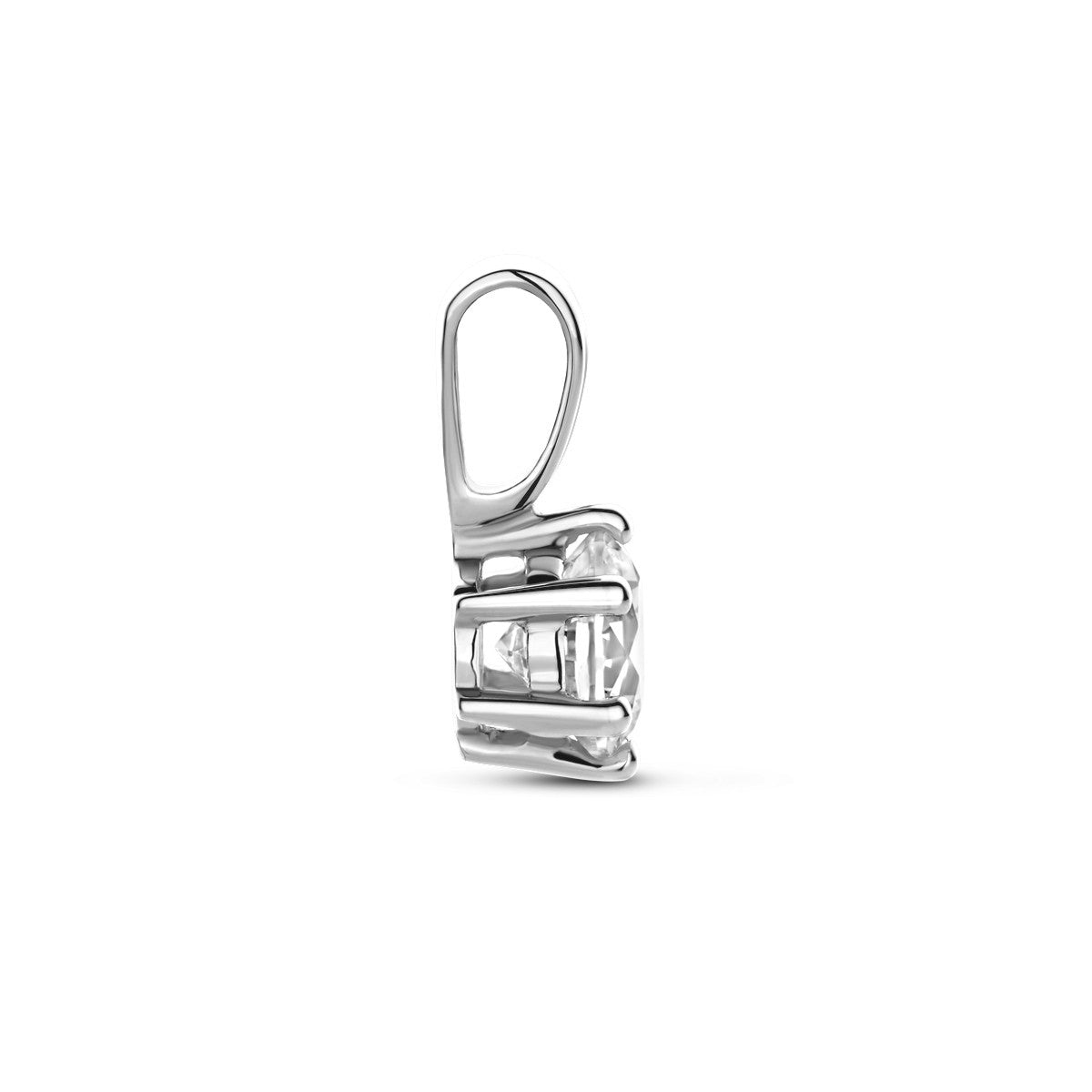 Hanger zirkonia 12 mm 14K witgoud