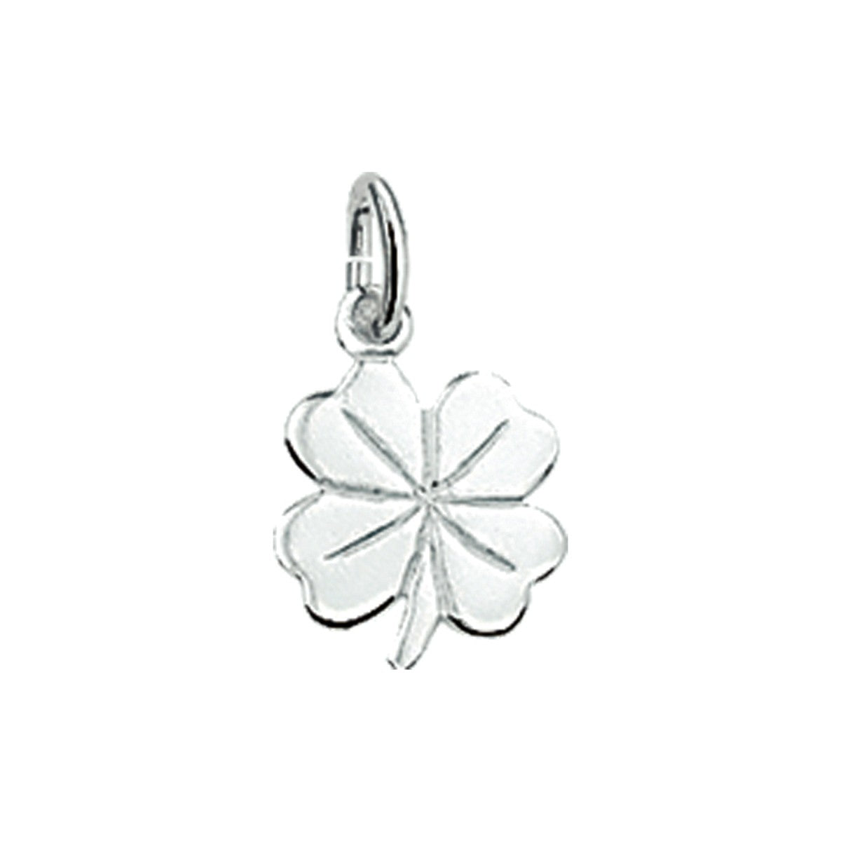 14K witgoud hanger klavertje 4101810 - PansiteNederland.nl