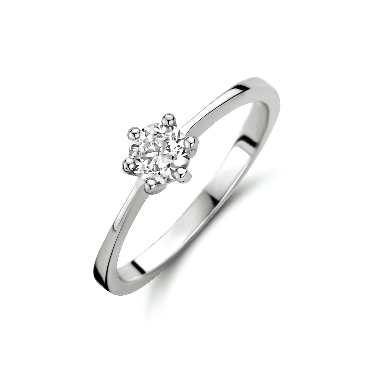 14K Witgouden Ring Met Zirkonia 4102325 - PansiteNederland.nl