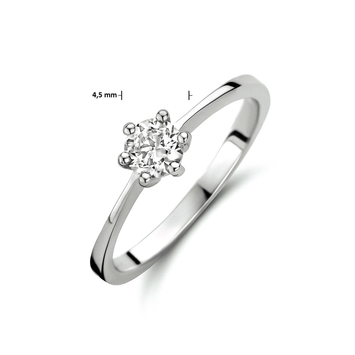 14K Witgouden Ring Met Zirkonia 4102325 - PansiteNederland.nl