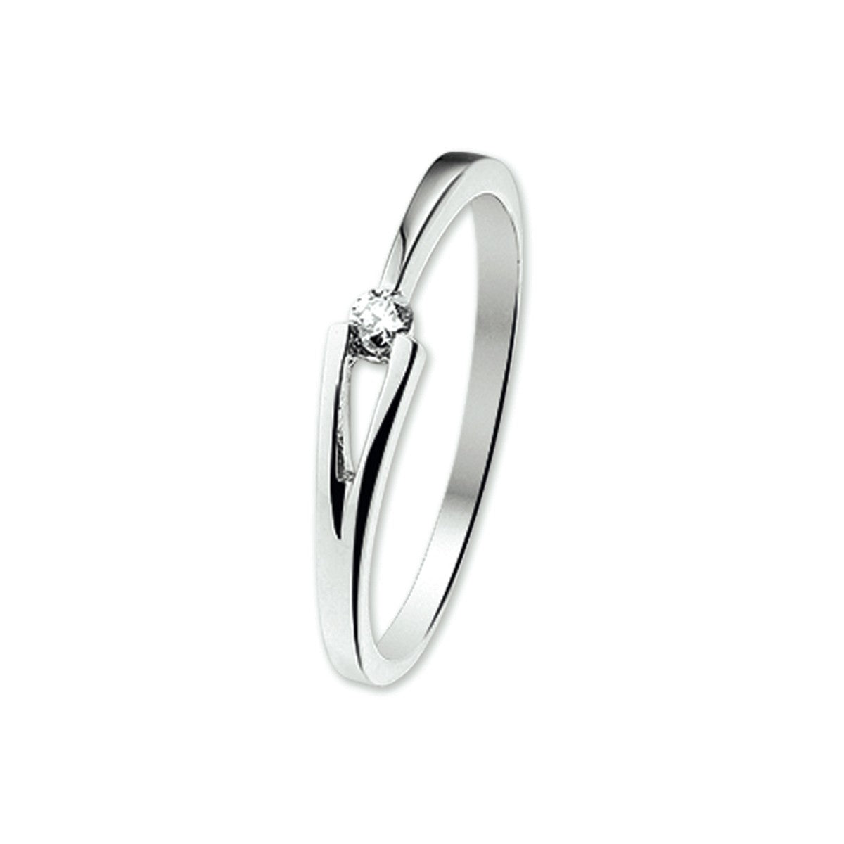 14K Witgouden Ring Diamant 0.07 Ct. 4102584 - PansiteNederland.nl