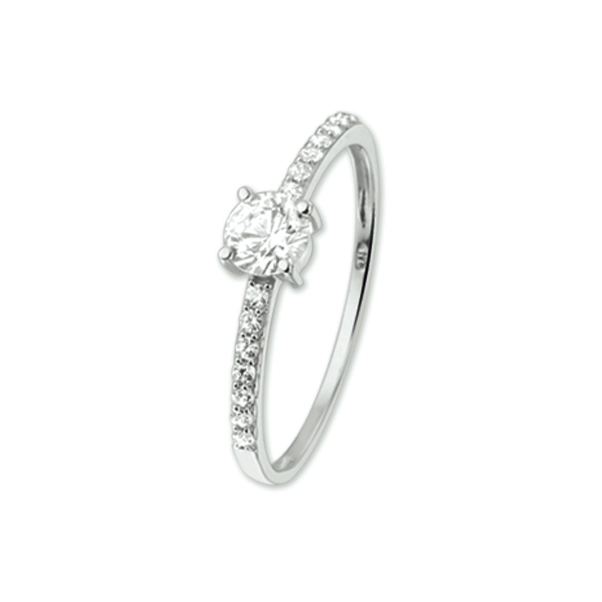 14K Witgouden Ring Met Zirkonia 4103251 - PansiteNederland.nl