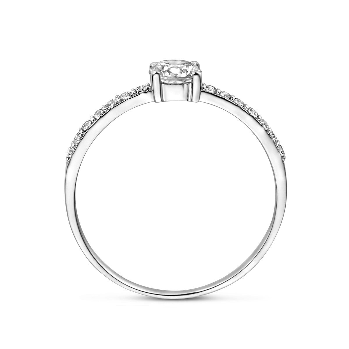 14K Witgouden Ring Met Zirkonia 4103251 - PansiteNederland.nl