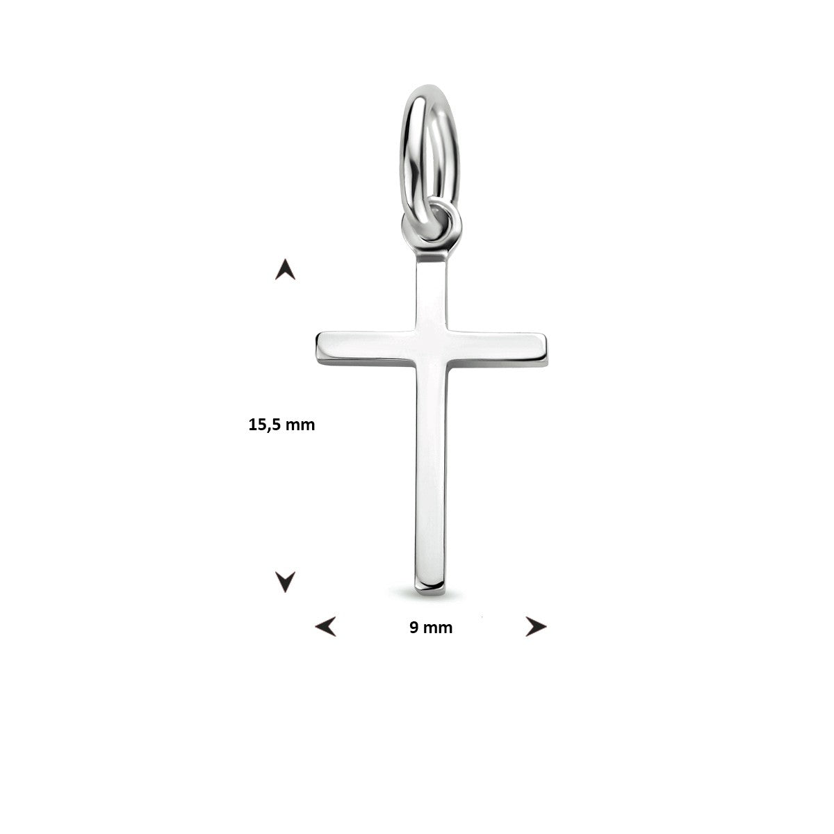 14K witgoud hanger kruis 4103443 - PansiteNederland.nl