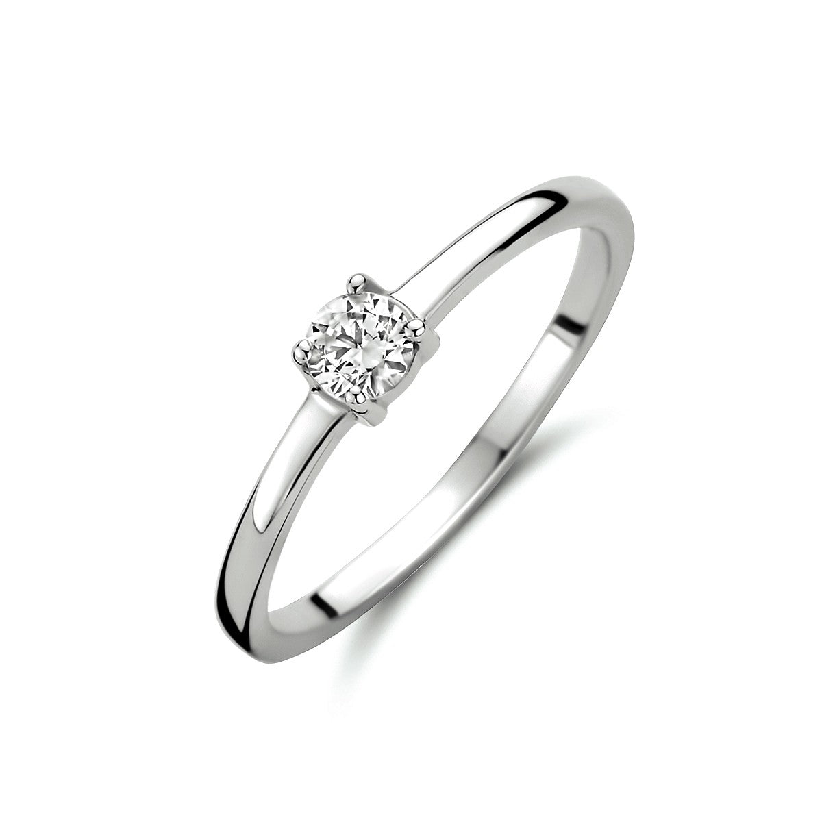 14K Witgouden Ring Met Zirkonia 4103601 - PansiteNederland.nl