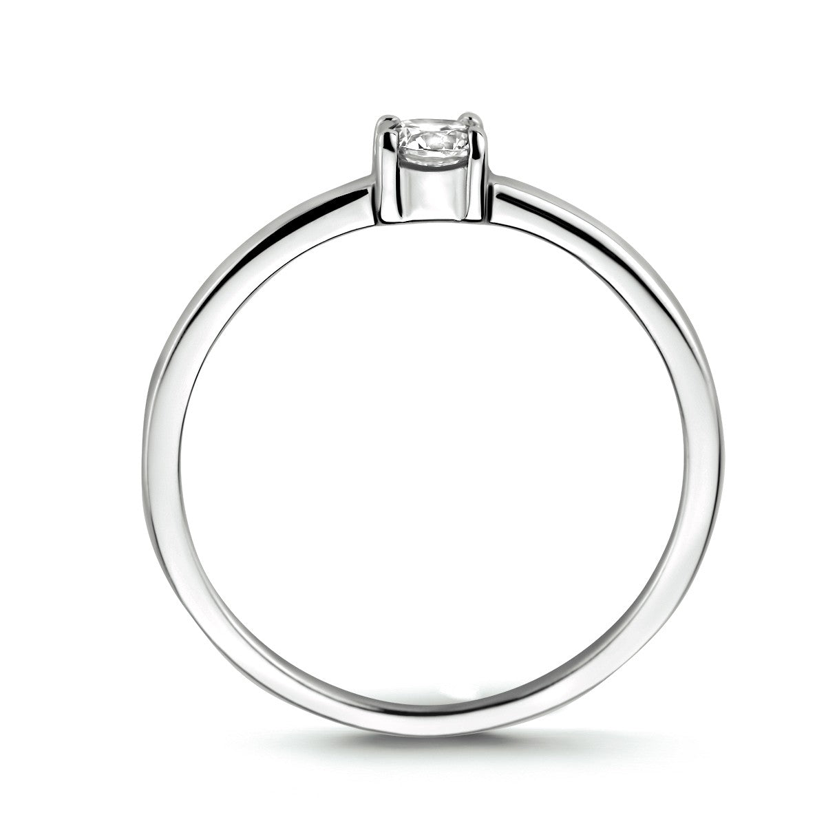 14K Witgouden Ring Met Zirkonia 4103601 - PansiteNederland.nl