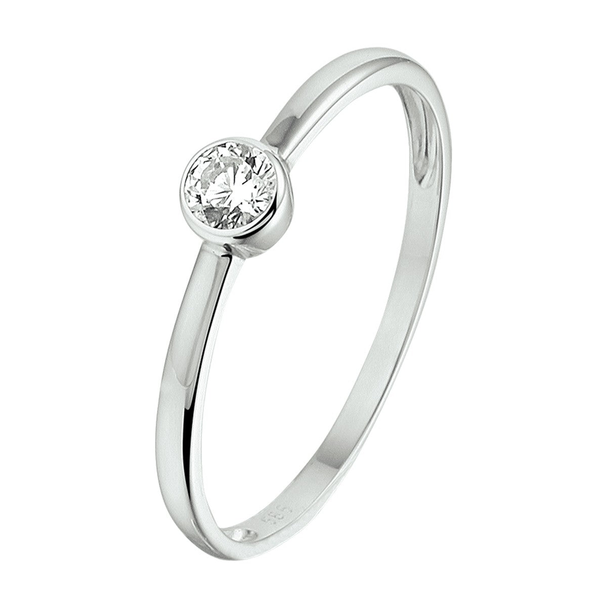 14K Witgouden Ring Met Zirkonia 4103605 - PansiteNederland.nl