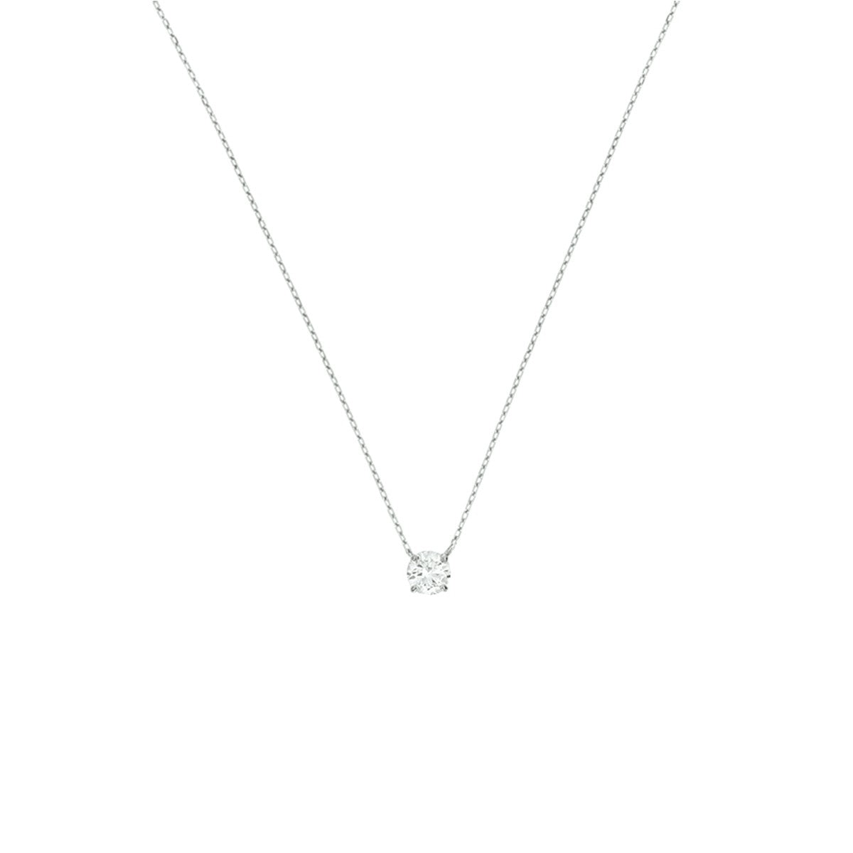 14K witgoud collier zirkonia 40 - 42 - 44 cm 4104165 - PansiteNederland.nl