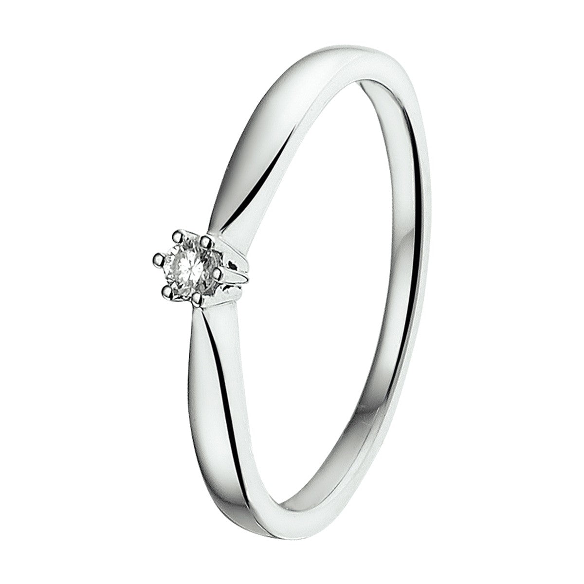 14K Witgouden Ring Diamant 0.05Ct H Si 4104370 - PansiteNederland.nl