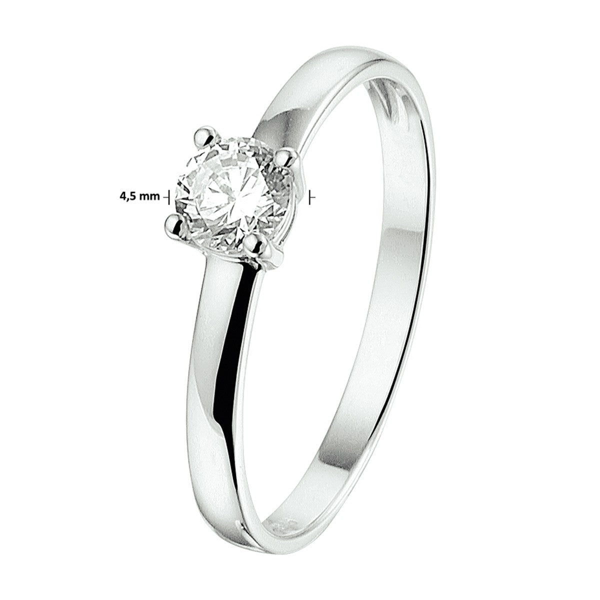 Witgouden 14K Ring met zirkonia - PSN4104734 - PansiteNederland.nl