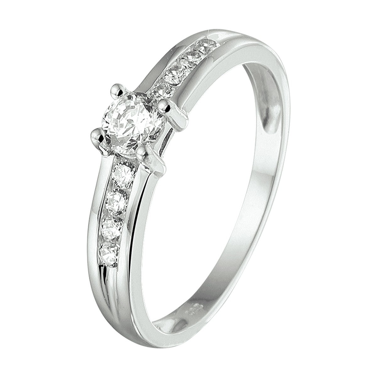 14K Witgouden Ring Met Zirkonia 4104751 - PansiteNederland.nl