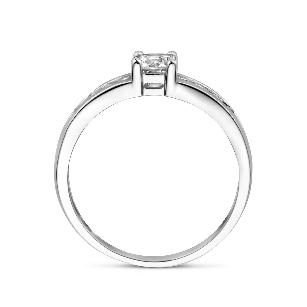 14K Witgouden Ring Met Zirkonia 4104751 - PansiteNederland.nl