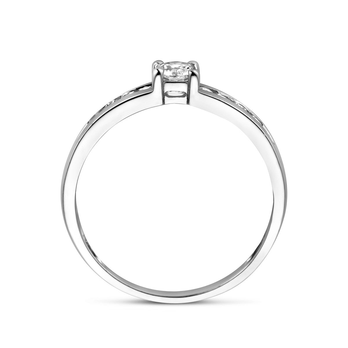 14K Witgouden Ring Met Zirkonia 4104757 - PansiteNederland.nl