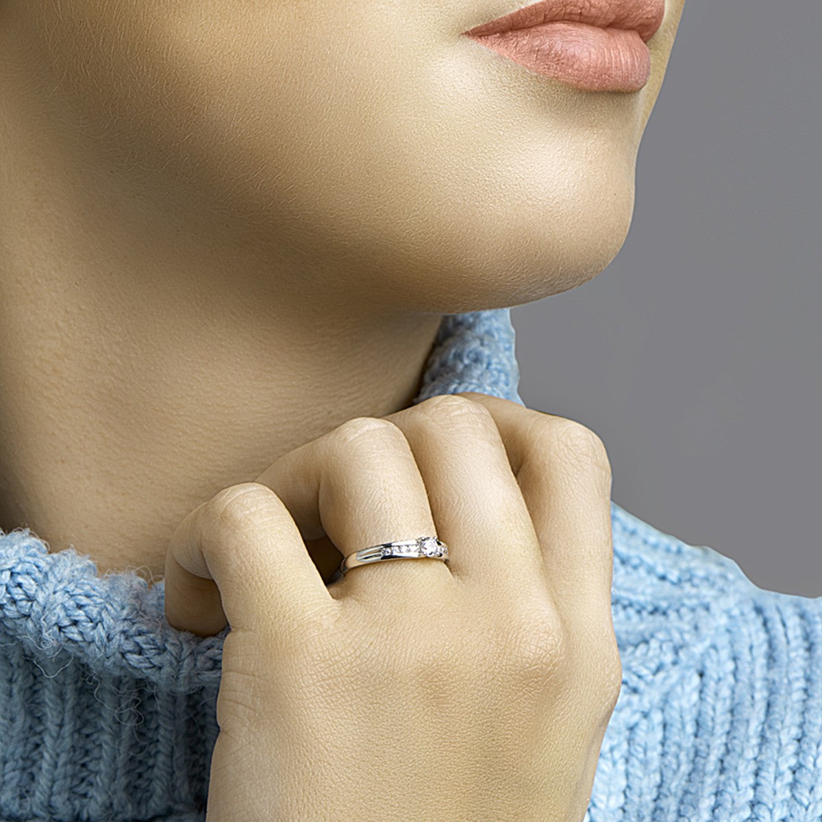 14K Witgouden Ring Met Zirkonia 4104757 - PansiteNederland.nl