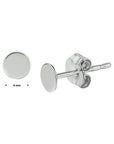 Witgouden oorknoppen rondje - PSN4104781