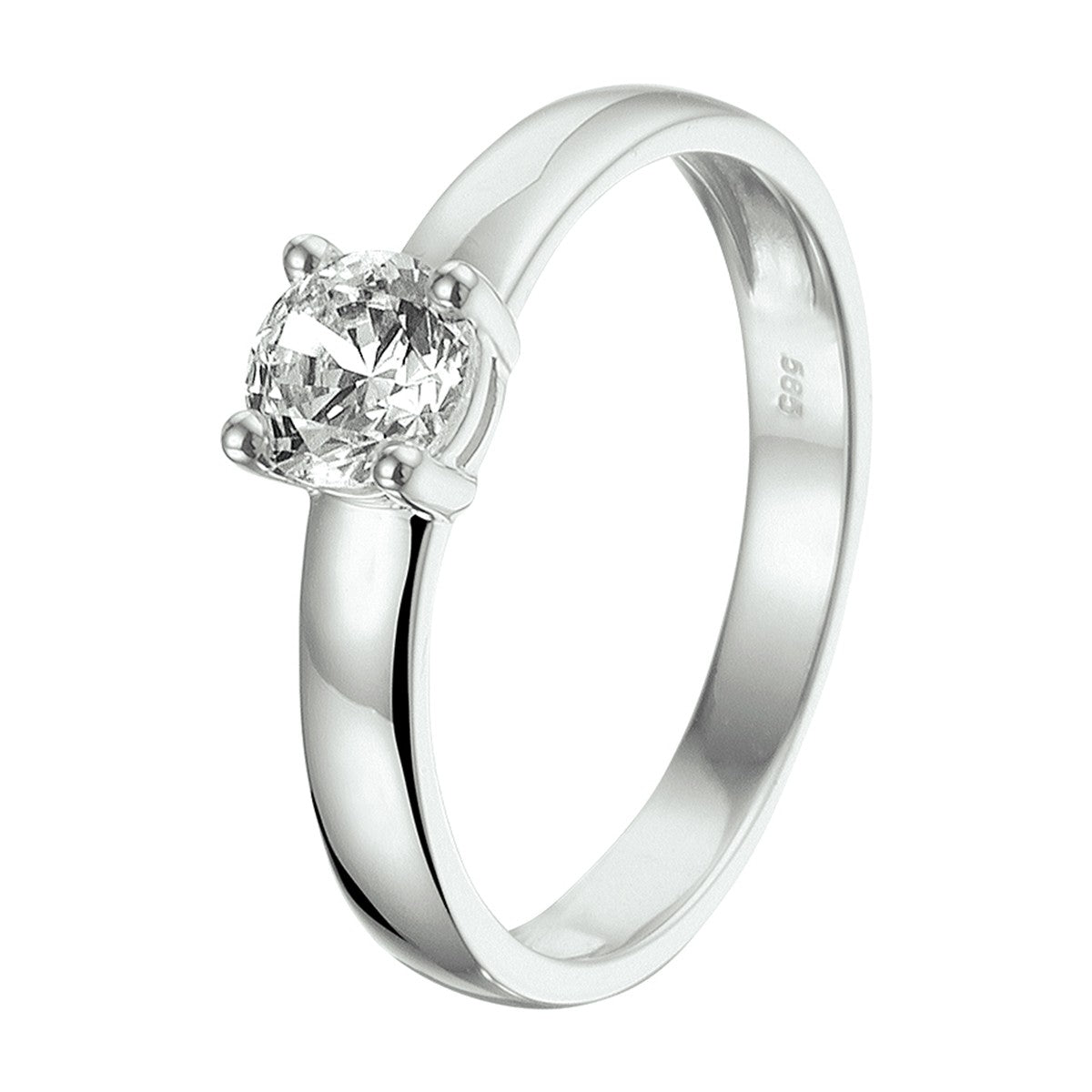 14K Witgouden Ring Met Zirkonia 4104801 - PansiteNederland.nl