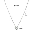 14K witgoud collier diamant 0.05ct h si 41 - 43 - 45 cm 4104809