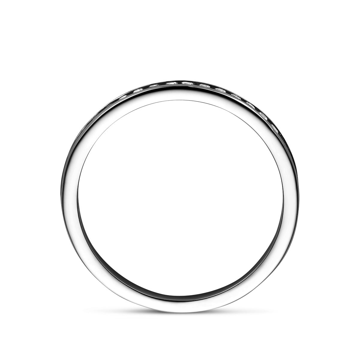 Aanschuifring zirkonia 14K witgoud
