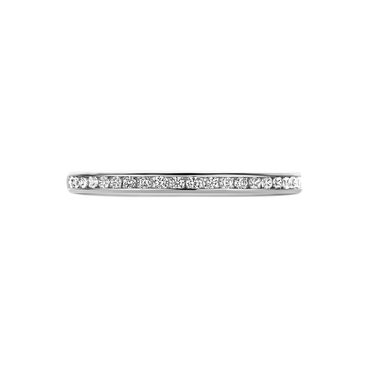 Aanschuifring zirkonia 14K witgoud