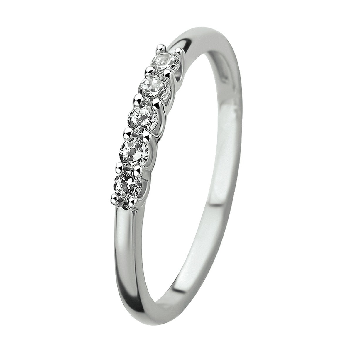 14K Witgouden Ring Met Zirkonia 4105087 - PansiteNederland.nl