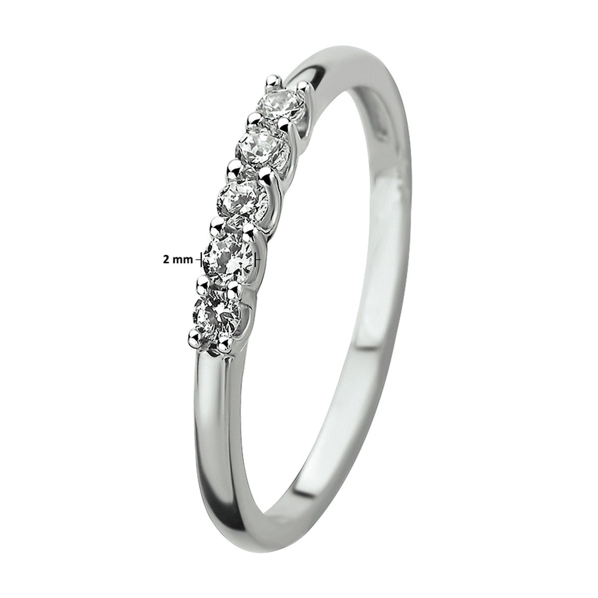 14K Witgouden Ring Met Zirkonia 4105087 - PansiteNederland.nl