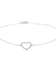 14K Witgoud Armband Hart 16 - 17 - 18 Cm 4105156 - PansiteNederland.nl