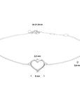 14K Witgoud Armband Hart 16 - 17 - 18 Cm 4105156 - PansiteNederland.nl