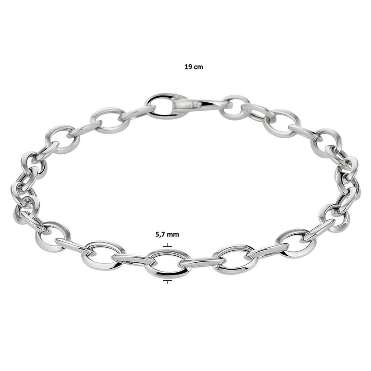 14K Witgoud Armband Anker 5,7 Mm 19 Cm 4105162 - PansiteNederland.nl