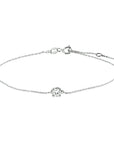 14K Witgoud Armband Zirkonia 0,8 Mm 16,5 - 17,5 - 18,5 Cm 4105382
