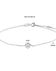 14K Witgoud Armband Zirkonia 0,8 Mm 16,5 - 17,5 - 18,5 Cm 4105382