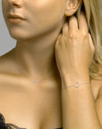 14K Witgoud Armband Rondje 16,5 - 17,5 - 18,5 Cm 4105383