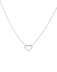 14K witgoud collier hart 0,8 mm 40 - 42 - 44 cm 4105387 - PansiteNederland.nl