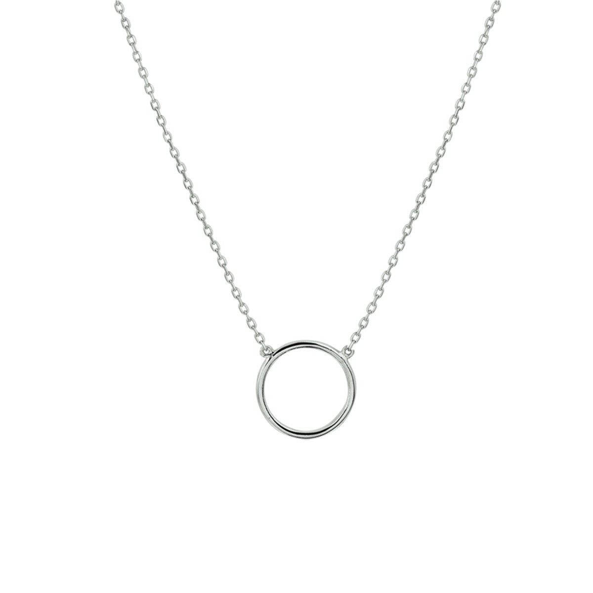 14K witgoud collier rondje 40 - 42 - 44 cm 4105389 - PansiteNederland.nl
