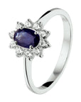 14K Witgouden Ring Saffier En Met Zirkonia 4105394 - PansiteNederland.nl