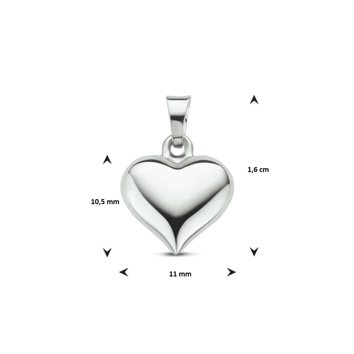 14K witgoud hanger hartje 4105599 - PansiteNederland.nl