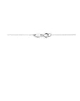 14K witgoud collier saffier en diamant 0.015ct h si 40 cm 4105645