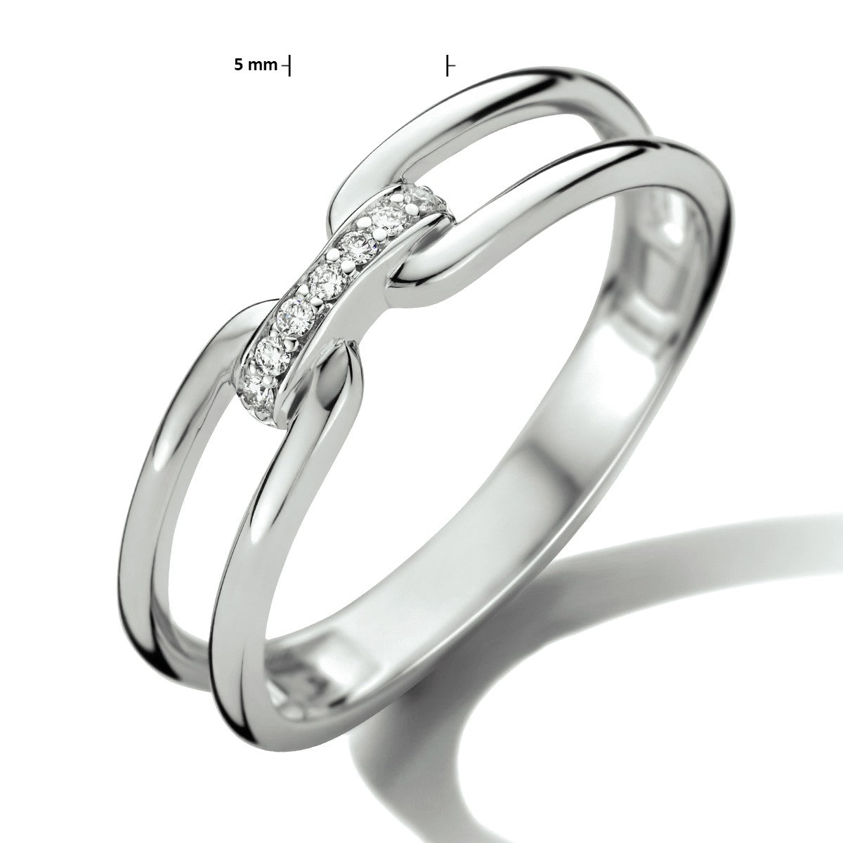 14K Witgouden Ring Diamant 0.035Ct H Si 4105709 - PansiteNederland.nl