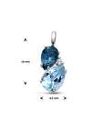 14K witgoud hanger london blue topaas, blauw topaas en diamant 0.010ct h p1 4105768 - PansiteNederland.nl