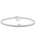14K Witgoud Tennisarmband Lab Grown Diamant 1.00Ct G Si 2,0 Mm 17,5 Cm 4105961