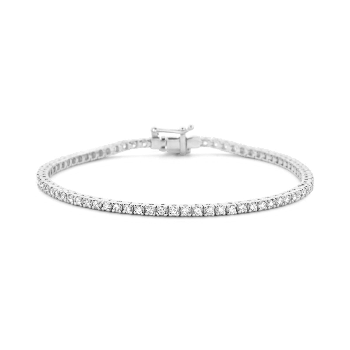 14K Witgoud Tennisarmband Lab Grown Diamant 2.00Ct G Si 2,3 Mm 17,5 Cm 4105963 - PansiteNederland.nl